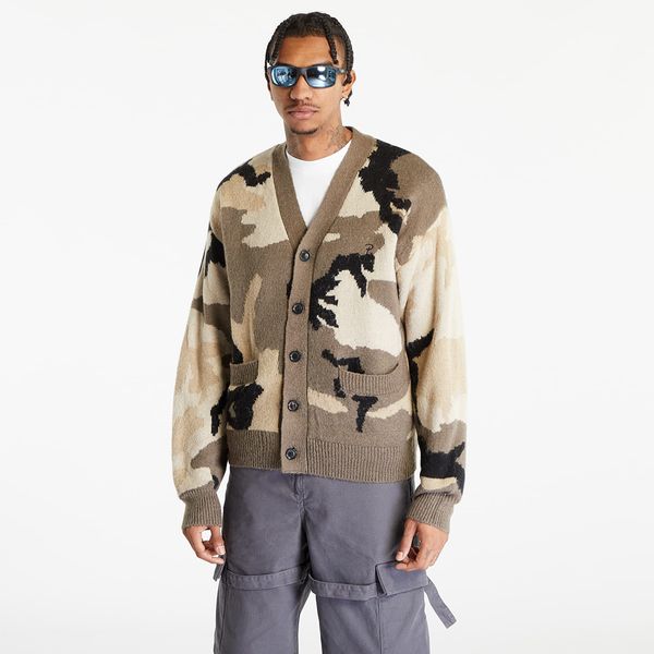 Patta Patta Woodland Camo Knitted Cardigan Multi/ Woodland Camo