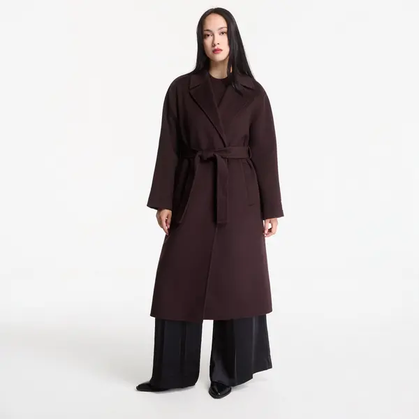 Calvin Klein Plašč Calvin Klein Classic Df Wool Wrap Coat Dark Brown M
