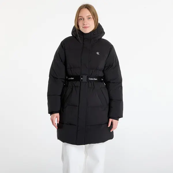 Calvin Klein Plašč Calvin Klein Jeans Belted Midweight Coat Black L