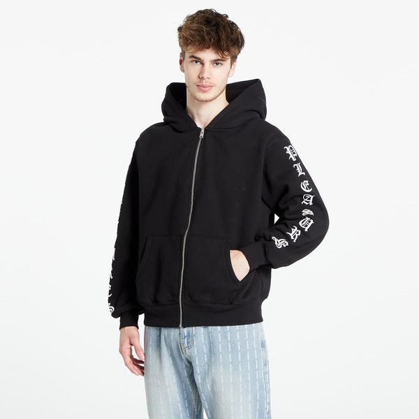 PLEASURES PLEASURES Oe Zip Up Hooded Sweatshirt Black