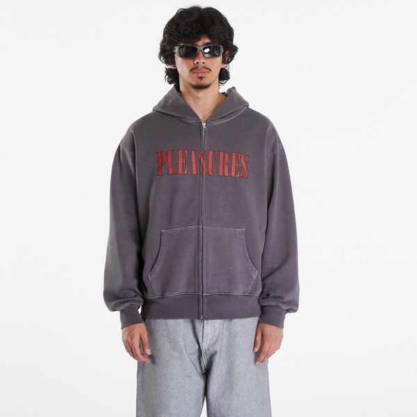 PLEASURES PLEASURES Onyx Zip Up Hoodie Faded Black