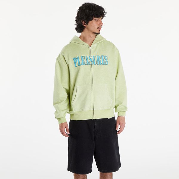 PLEASURES PLEASURES Onyx Zip Up Hoodie Faded Lime