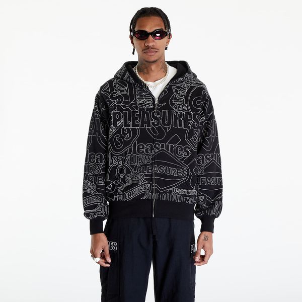 PLEASURES PLEASURES Signal Zip Up Hoodie Black