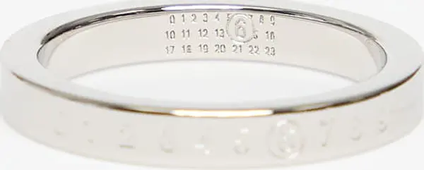 MM6 Prstan MM6 Numeric Minimal Signature Ring Polished Palladio 08