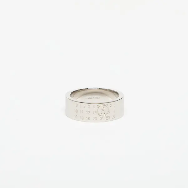 MM6 Maison Margiela Prstan MM6 Numeric Minimal Signature Ring Polished Palladio 09