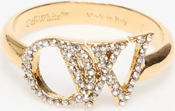 Off-White Prstan Off-White Ow Ring With Strass Gold/ Silver 52