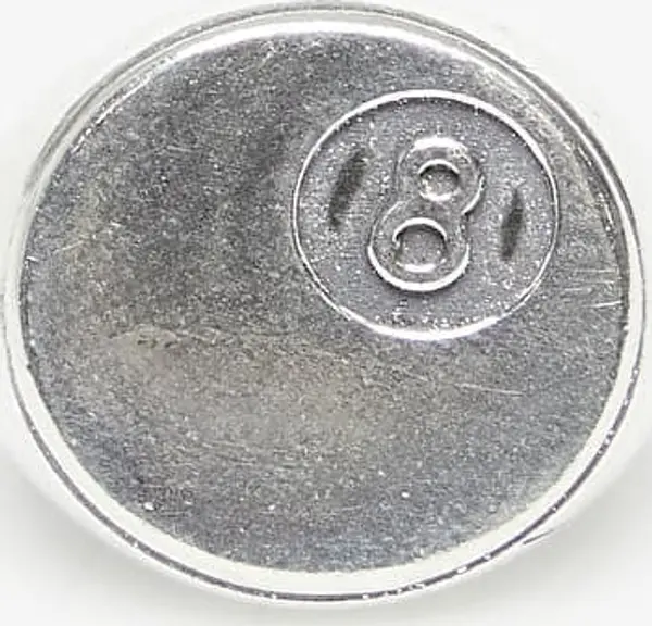 TwoJeys Prstan TwoJeys 8 Ball Ring Silver 50 mm