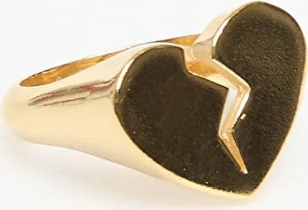 TwoJeys Prstan TwoJeys Broken Heart Ring Gold 56 mm