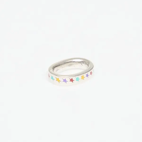 TwoJeys Prstan TwoJeys Enameled Multicolor Icon Link M Silver Universal