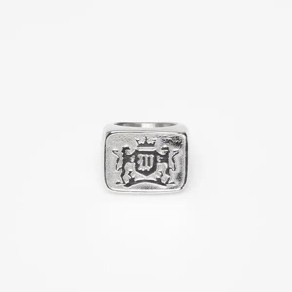 Wasted Paris Prstan Wasted Paris U Crest Signet Ring Silver 7