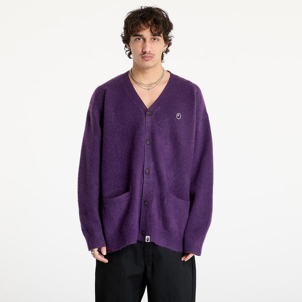 A BATHING APE Pulover A BATHING APE One Point Hairly Yarn Cardigan M Purple L