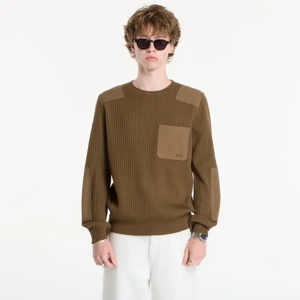 A.P.C. Pulover A.P.C. Pull Mallarme Olive XL
