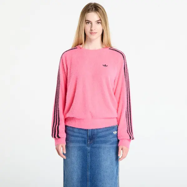 adidas Originals Pulover adidas Adicolor Holiday Knit Sweatshirt Lucid Pink XS