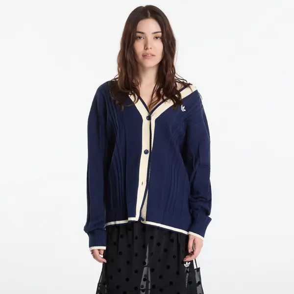 adidas Originals Pulover adidas Cable Knit Cardigan Night Indigo M