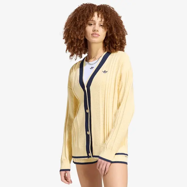 adidas Originals Pulover adidas Cable Knit Cardigan Warm Vanilla M