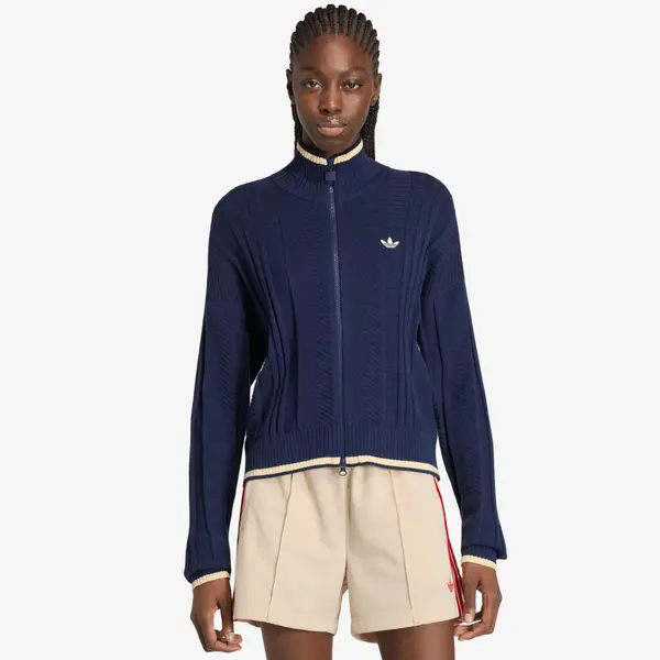 adidas Originals Pulover adidas Cable Knit Firebird Track Top Night Indigo S