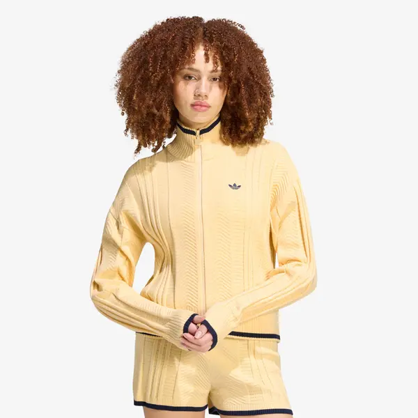 adidas Originals Pulover adidas Cable Knit Firebird Track Top Warm Vanilla XS