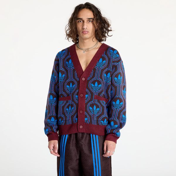 adidas Originals Pulover adidas Knit Cardigan Shadow Red/ Blue L