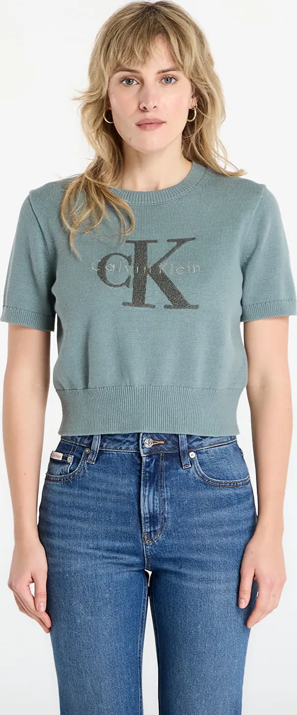 Calvin Klein Pulover Calvin Klein Jeans Chunky Cotton Graphic Sweater Grey XS
