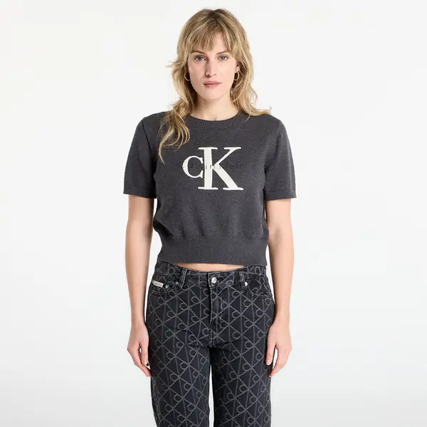 Calvin Klein Pulover Calvin Klein Jeans Chunky Cotton Graphic Sweater Grey XXS