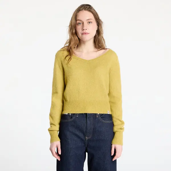 Calvin Klein Pulover Calvin Klein Jeans Fluffy Yarn V-Neck Sweater Green M