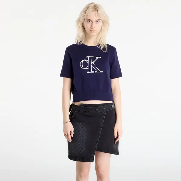 Calvin Klein Pulover Calvin Klein Jeans Logo Ss Top Sweater Purple S