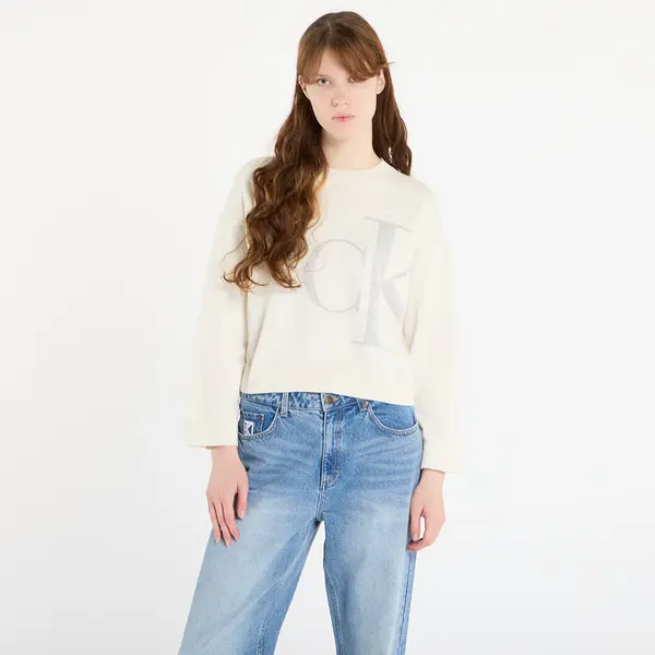 Calvin Klein Pulover Calvin Klein Jeans Long Sleeve Smooth Sweater White M
