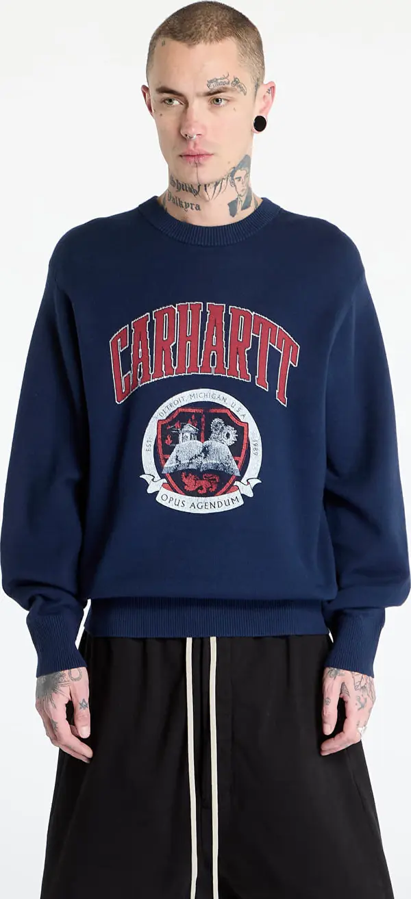 Carhartt WIP Pulover Carhartt WIP Library College Sweater UNISEX Ink XS