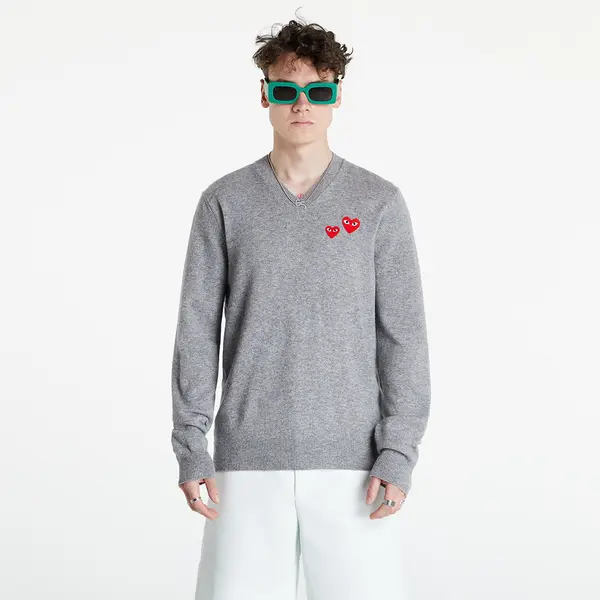 Comme des Garçons PLAY Pulover Comme des Garçons PLAY Crewneck Sweater UNISEX Grey L