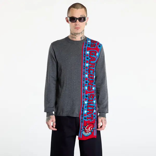 Comme des Garçons SHIRT Pulover Comme des Garçons SHIRT Soccer Scarf Knitted Sweater Grey S