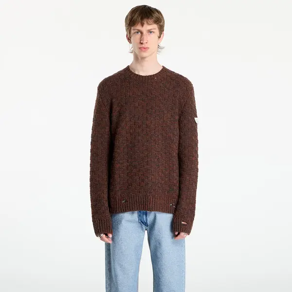 MM6 Maison Margiela Pulover MM6 Maison Margiela Crewneck Dark Grey Melange/ Brown M