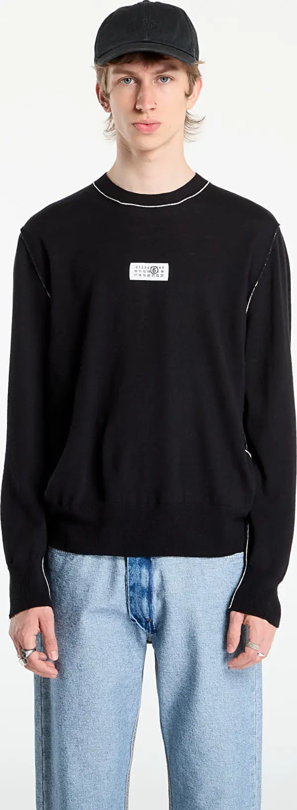 MM6 Pulover MM6 Wool Jumper Black L