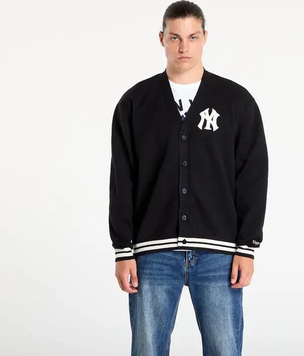 New Era Pulover New Era MLB Knit Cardigan New York Yankees UNISEX Black XL