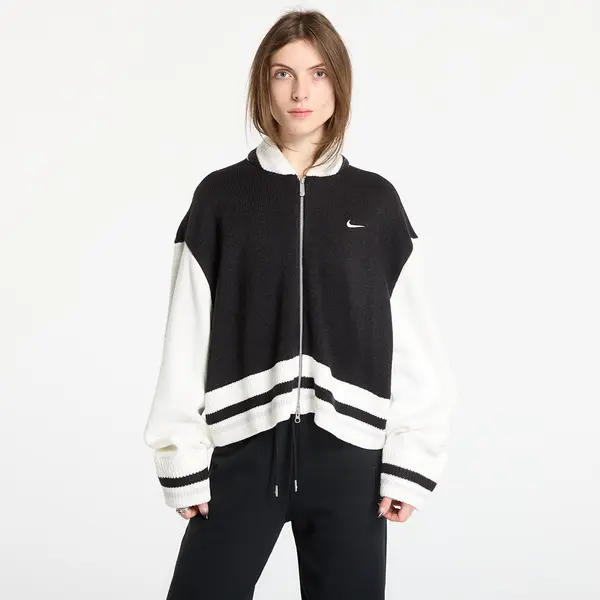 Nike Pulover Nike Sportswear Women's Cardigan Black/ Sail/ Vast Grey/ Sail M