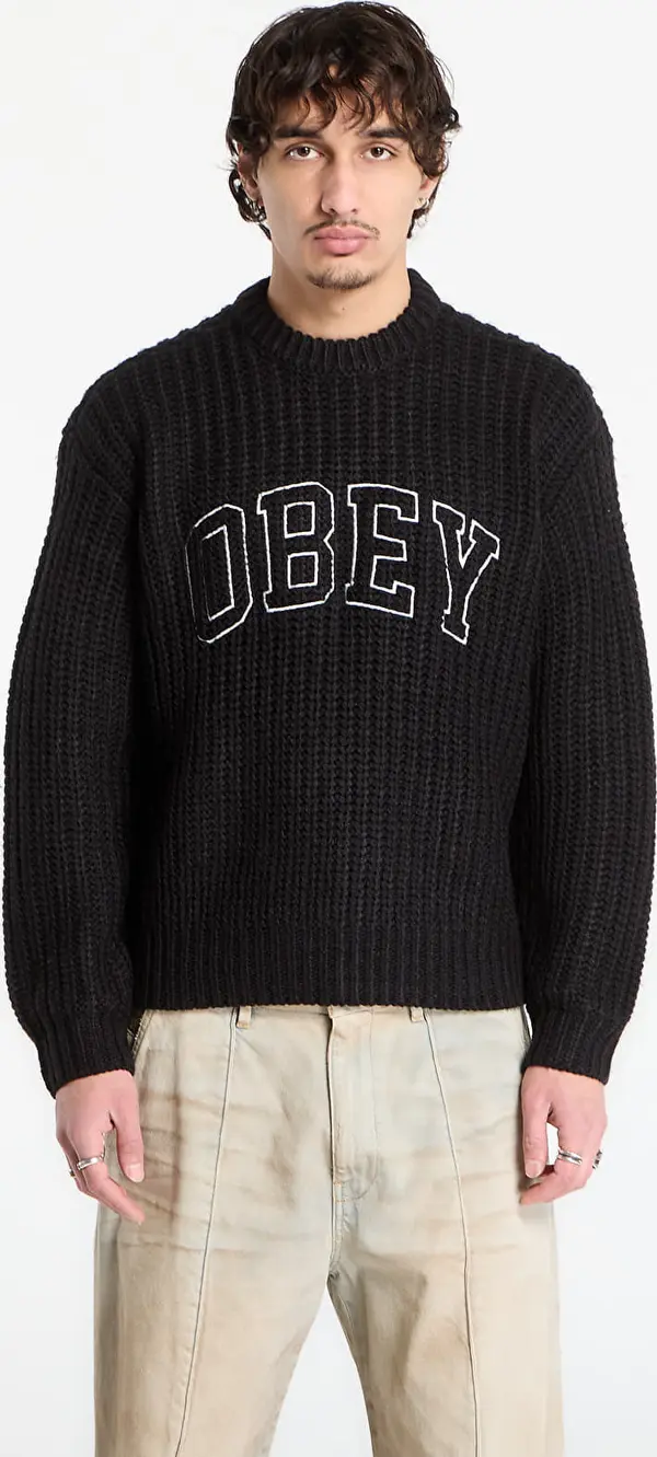 OBEY Clothing Pulover OBEY Collegiate Sweater Black Multi L