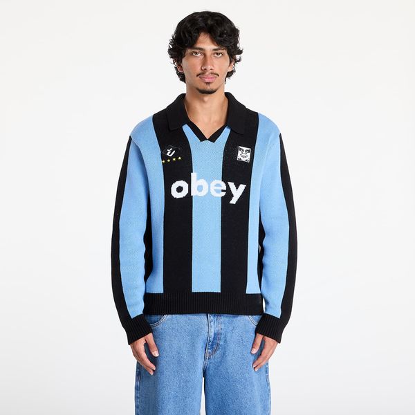 OBEY Clothing Pulover OBEY Soccer Jersey Sweater Light Blue Multi L