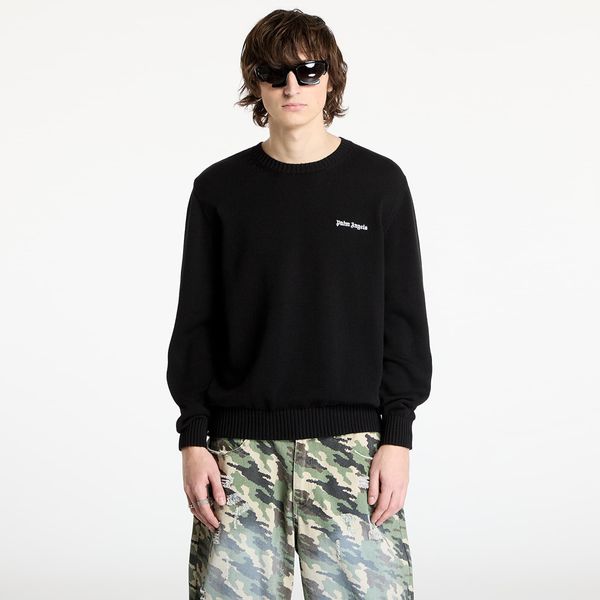 Palm Angels Pulover Palm Angels Classic Logo Emb Sweater Black/ Off White S