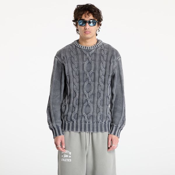 Patta Pulover Patta Cable Knitted Cold Dye Jumper UNISEX Titanium S