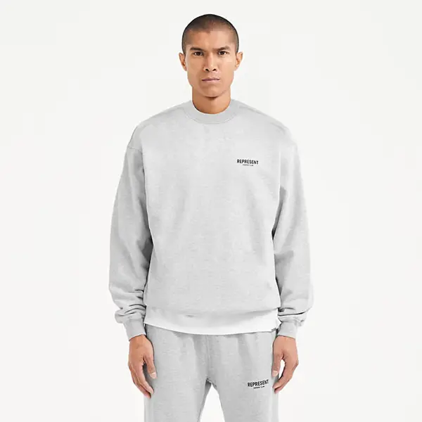 REPRESENT Pulover REPRESENT Owners Club Sweater Ash Grey/ Black L