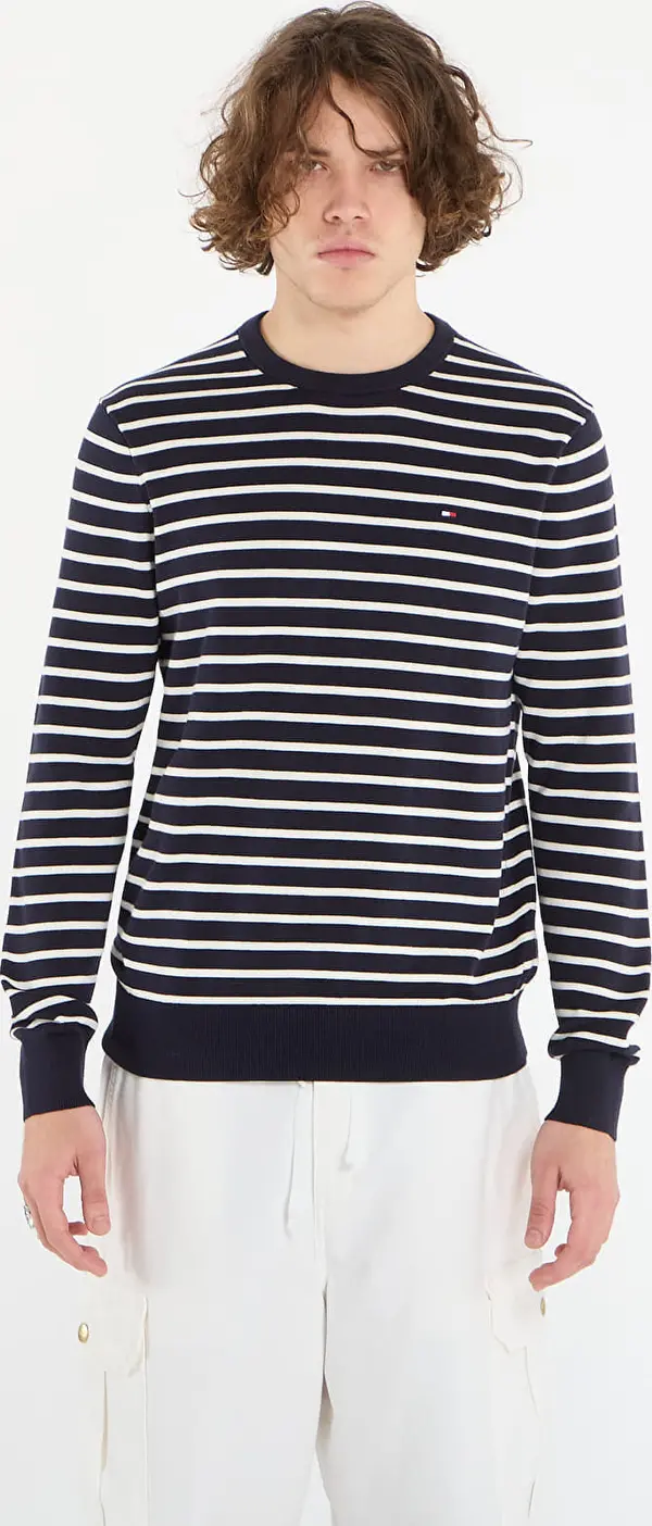 Tommy Hilfiger Pulover Tommy Hilfiger Essential Ssnl Cotton Crew Neck Desert Sky/ Ivory L