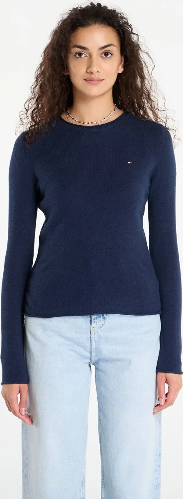 Tommy Hilfiger Pulover Tommy Hilfiger Soft Wool C-Nk Ls Sweater Blue M