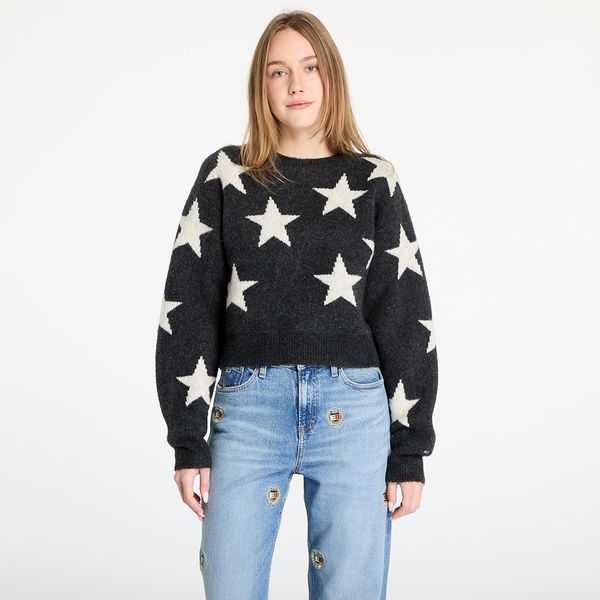 Tommy Hilfiger Pulover Tommy Jeans Star Patern Sweater Black L