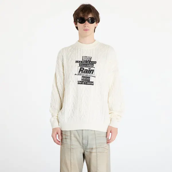 Wasted Paris Pulover Wasted Paris Rain Cable Knit Sweater Off-White XL