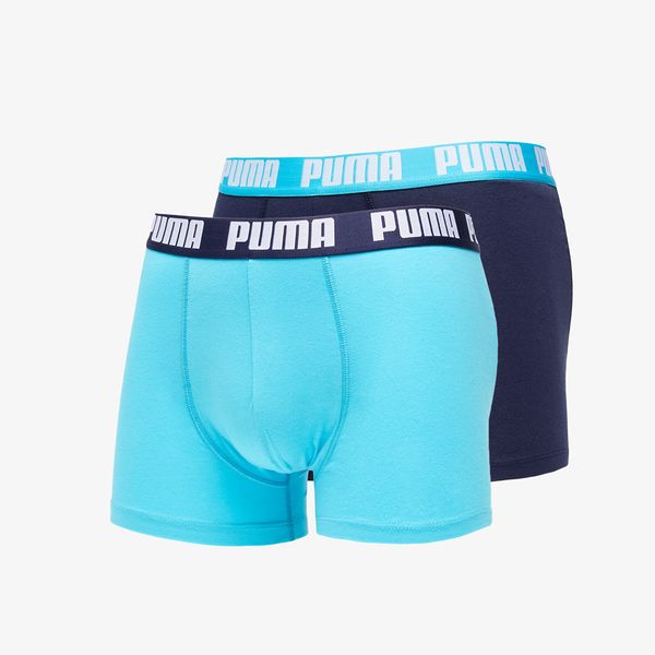 Puma Puma 2 Pack Basic Boxers Aqua Blue