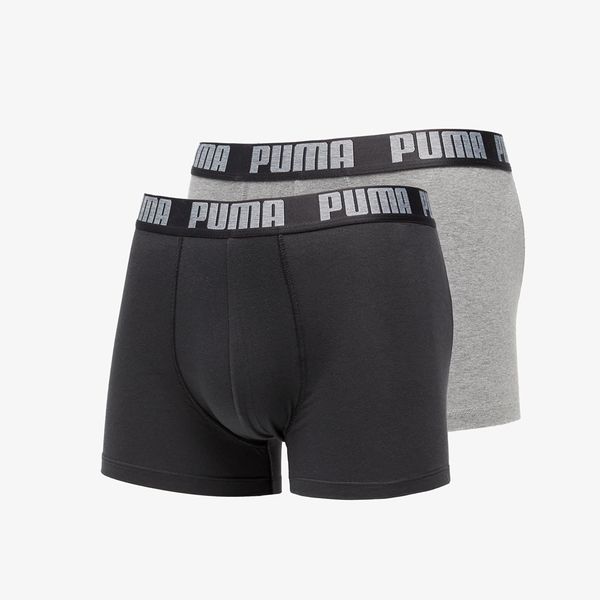 Puma Puma 2 Pack Basic Boxers Dark Gray/ Melange