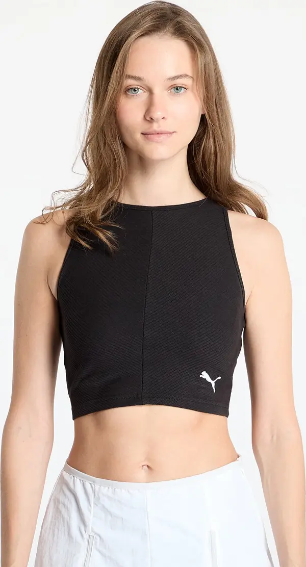 Puma Puma Wardrobe Essentials Ribbed Crop Top PUMA Black L