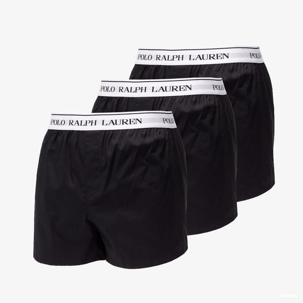 Ralph Lauren Ralph Lauren Stretch Cotton Slim Fit Trunks 3-Pack Black