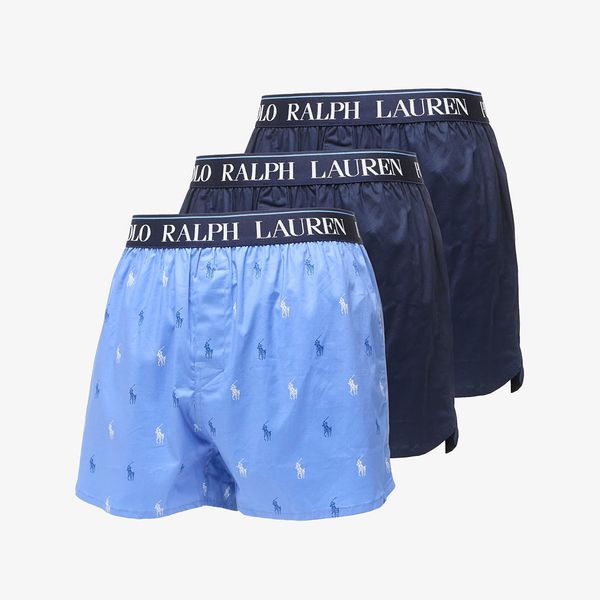 Ralph Lauren Ralph Lauren Stretch Cotton Three Slim Fit Boxers 3-Pack Blue XXL