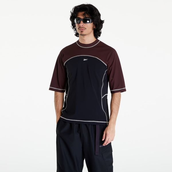 Reebok Reebok Ribbed Training T-Shirt UNISEX Bordeaux/ Black