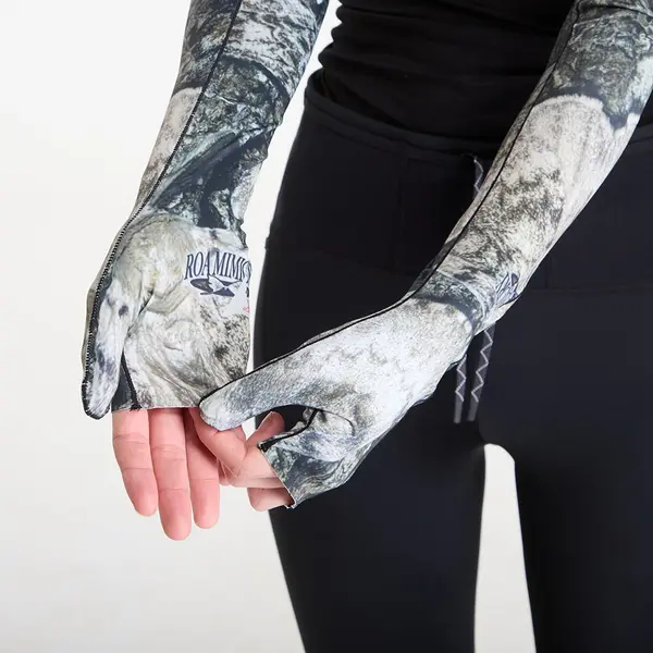 ROA Rokavice ROA Tatli UPF Plus 50 Arm Sleeves Brown S-M